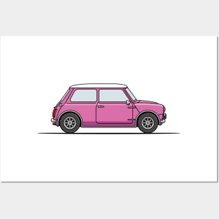 Classic Mini Cooper - Pink Posters and Art